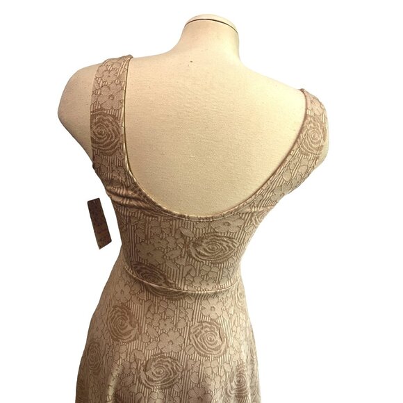 Free People Rock Princess Jacquard Fit and Flare Mini Dress Sz XS Womens Cream T - Picture 14 of 16